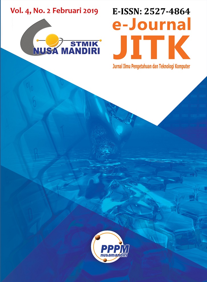 					Lihat Vol 4 No 2 (2019): JITK Issue February 2019
				