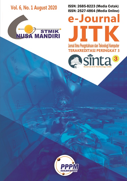 					View Vol. 6 No. 1 (2020): JITK Issue August 2020
				